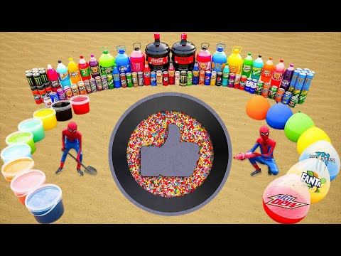 Experiment: Like Hand hole Eruption from Big Orbeez, Fanta, Mirinda, Coca Cola and Mentos