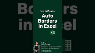 Create Auto Borders in Excel in 60 Seconds! ✨📊 #ExcelTips #AutoBorders #ExcelTricks #LearnExcel