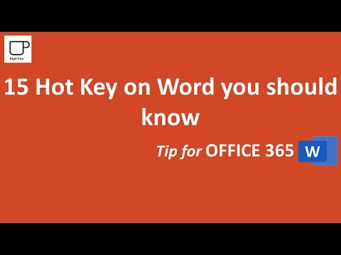 15 hot Key you should know - Word in Office 365