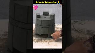 Casting Pot with Cement #art #trending #viral #diy #shorts #youtubeshorts  #cementing #cement