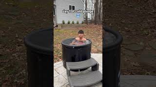 first time COLD plunging 🥶🤣#coldplunge #day1 #viralshort