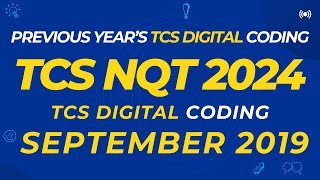 Master TCS NQT 2024: TCS Digital & TCS Prime Coding Questions