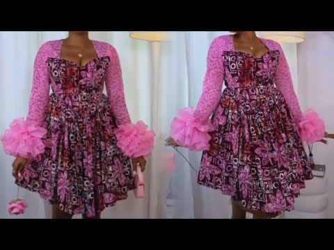 How To Cut And Sew A  Pencil Sleeve With Ruffles| Cutting And Sewing Tutorial.