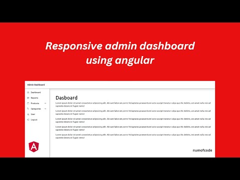 how to create responsive admin dashboard in angular 15 | Angular Tutorial