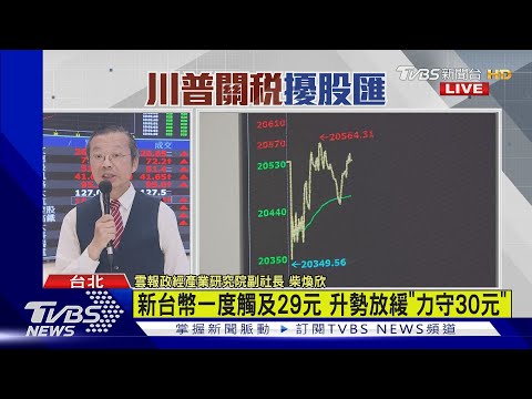 1000台股分析/新台幣一度觸及29元 升勢放緩「力守30元」｜TVBS新聞 @tvbsnews24live