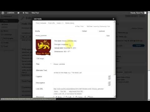 LAWCHA WordPress Tutorial - Changing Authors & Adding Images