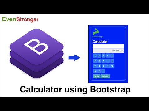 Calculator Web App using Bootstrap | Cool UI/UX