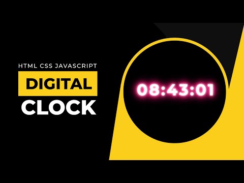 Working Digital Clock using HTML CSS & Vanilla JavaScript | JavaScript Clock