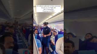 ISRO Chief in Indigo Flight | ISRO Chief | ISRO Chief in Flight | ISRO Chief Somnath | ISRO #isro