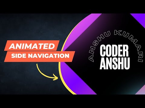 animated sidenav | animated side navigation | coder anshu