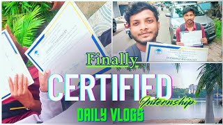 Finally certified ✅ | Daily vlogs | Internship ✅ #internshipvlog #365dayschallenge #deepakofficial
