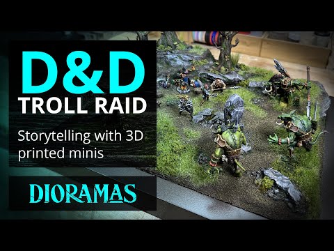 Troll Attack! Dungeons and Dragons Diorama #dungeonsanddragons #dnd  #diorama #minipainting