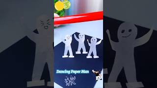 Dancing Viral Paper Man 🕺#diy #papercraft #cutecraft#viral #funcrafts#easy #tissuepapercraft #shorts