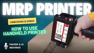 MRP and Expiry date printing machine Handheld inkjet printer installation and DEMO
