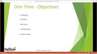 pentaho tutorial by inflow about data integration  - time dimension overview