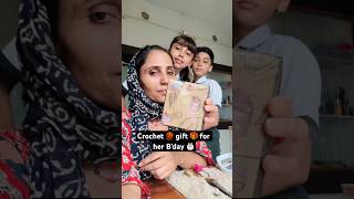 Divya Made crochet gift for her frnd / Ghamu Saran / How to make a teddy bear with crochet? #shorts