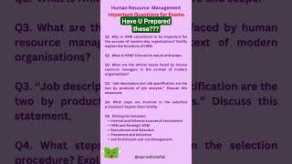 IMPORTANT QUESTIONS Human Resource Management😊😊BBA MBA BCOM MCOM