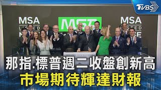 那指.標普週二收盤創新高 市場期待輝達財報｜TVBS新聞 @TVBSNEWS02