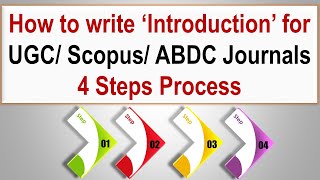 How To Write Introduction for Quality Paper (UGC/ Scopus/ ABDC) -4 Steps Process #ResearchMadeSimple