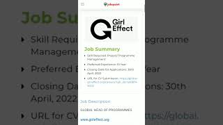 Global Head of Programmes - career in ngo - jobspoint