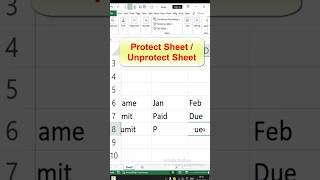 How to Use Excel Protect #protectSheet#lock Cell