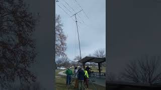 Antenna raising for Idaho QSO Party