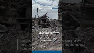 The extent of the destruction left by the occupation in the Al-Zaytoun neighborhood