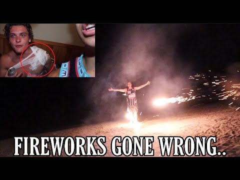 FIREWORKS GONE WRONG (HE GOT HIT)