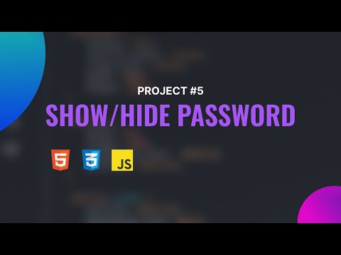 Simple html css javascript project for beginner make show and hide password