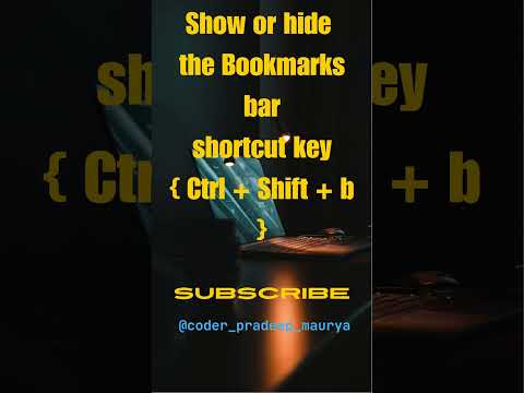 How To Show And Hide the bookmark bar with a Shortkey #shortkey