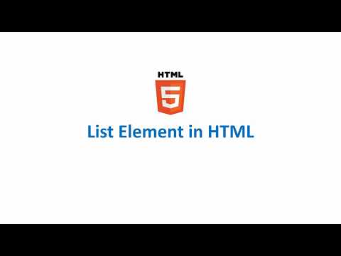 List Element in HTML