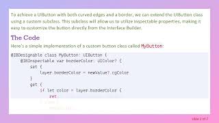 Creating a UIButton with Curved Edges and a Border in Swift