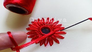 Beautiful mirror work embroidery using normal needle and silk thread|silk thread mirror work