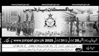 PAF Jobs 2025: Online Application, Eligibility & Selection Process l PAF Aero trade Jobs 2025