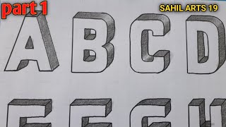 3d Drawing Letter A To Z / How To Draw Capital Alphabet Lettering A Z Easy Simple For Beginners #art