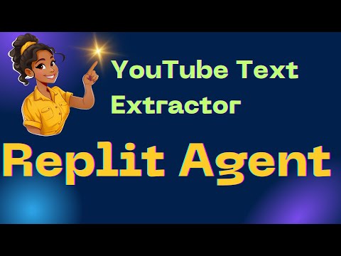 Create a YouTube Text Extractor web app with Replit AI Agent !!!