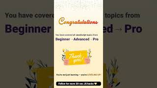 Advanced javascript #htmlcss #code #coding #devlog #reactjs #nodejs #frontend #js #javascript #short