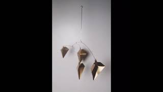 brass diamond mobile art