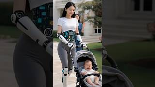 Baby Cries, Female Humanoid Immediately Invites to Play! #short #robot #ai