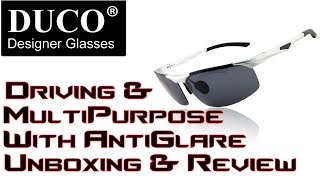#Duco Mens Driving and Multi purpose glasses with AntiGlare Unboxing and Review