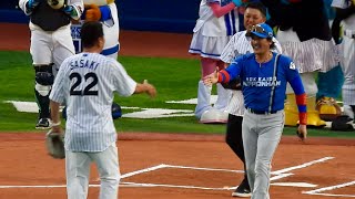 【球宴豪華始球式】大魔神VS新庄監督！捕手は谷繁氏！サプライズに場内大歓声！ 2025.7.24オールスター