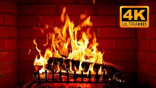 🔥 Fireplace 4K. Cozy Fireplace with Crackling Fire Sounds