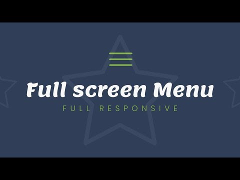 Fullscreen responsive menu | HTML, CSS, JavaScript