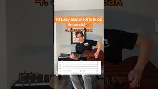 10 Easy Guitar Riffs in 60 Seconds! 🎸