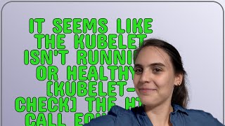 It seems like the kubelet isn't running or healthy. kubelet-check The HTTP call equal to 'curl -s...