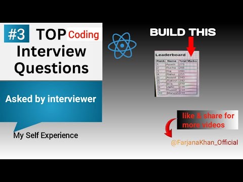 Calculate and Display Total Marks of Students | React JS Coding Questions Mostly Asked  | Tricky