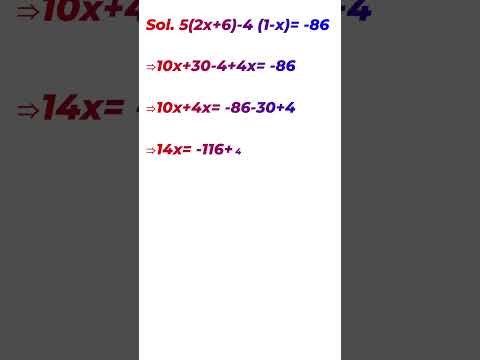 Solve for x #equation #linearequations #maths