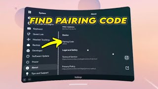 Oculus Meta Quest 2 : How to Find Pairing Code