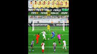 Kylian Mbappe Penalty Kicks Evolution In Every FIFA - From FIFA 17 To FC 25 #mbappe #penaltykick