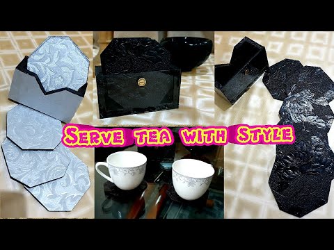 DIY tea coasters making | wooden teacup mats